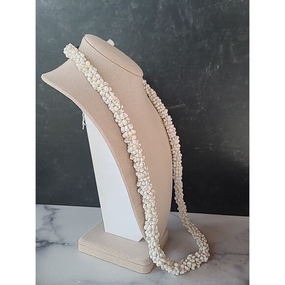 Vintage Beaded Shell Necklace, READ - Picture 5 of 10